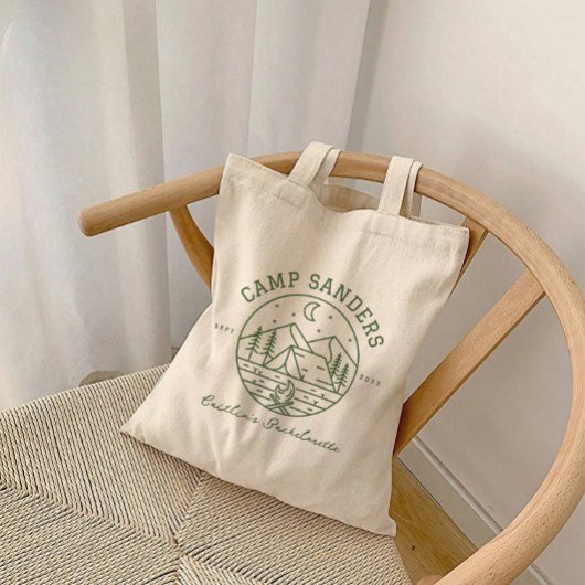 Custom Camp Bachelorette Trucker Hoed Tote Bag