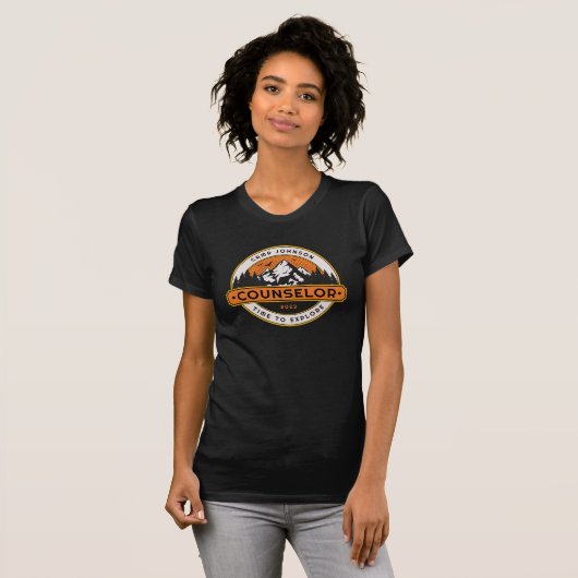 Custom Camp Counselor-Camping-grappig T-shirt (Voorkant volledig)