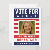 Custom Campaign Election Briefkaart (Voorkant / Achterkant)