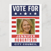 Custom Campaign Election Briefkaart (Voorkant)