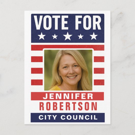 Custom Campaign Election Briefkaart (Voorkant)