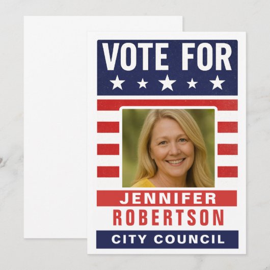 Custom Campaign Election Kaart (Voorkant / Achterkant)