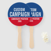 Custom Campaign Gear - Basic Red Blue Parade Handwaaier (Voorkant en achterkant)