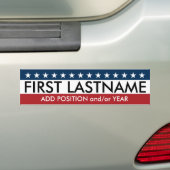 Custom Campaign Gear met traditionele sterren kleu Bumpersticker (Op auto)
