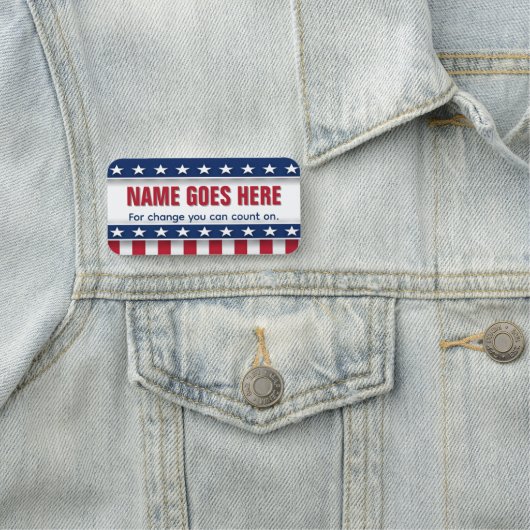 Custom Campaign Personalized Name Naamplaatje (In situ)