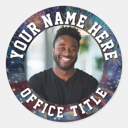 Custom Campaign Photo Ronde Sticker (Voorkant)