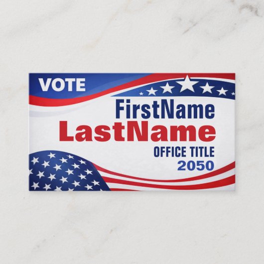 Custom Campaign Template Business Card Visitekaartje (Voorkant)