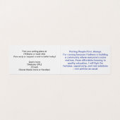 Custom Campaign Template Business Card Visitekaartje (Binnenkant ongevouwen)