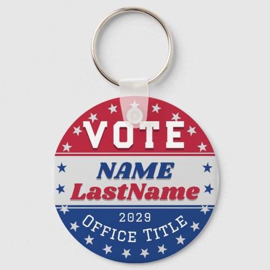 Custom Campaign Template for Elections Sleutelhanger (Voorkant)