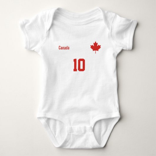 Custom Canada Outfit with Name & Number Romper (Voorkant)
