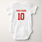 Custom Canada Outfit with Name & Number Romper (Achterkant)