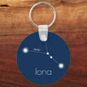 CUSTOM Cancer Zodiac Constellation Sleutelhanger (Voorkant)