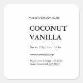 Custom Candle Label Minimalist Candle for business (Voorkant)