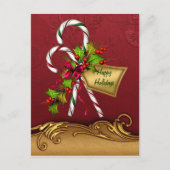 Custom Candy Cane Christmas Briefkaart (Voorkant)