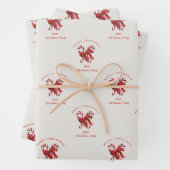 Custom candy cane Christmas red gift Inpakpapier Vel (In situ)