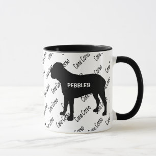 CUSTOM Cane Corso Hond Silhouet Mok