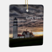 Custom Cape Cod Lighthouse Travel 2 Foto Modern Keramisch Ornament (Rechts)