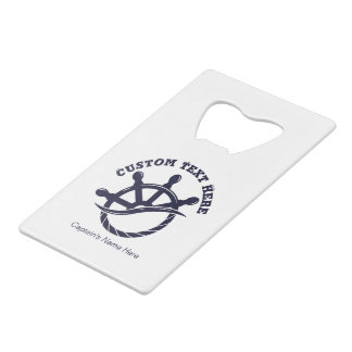 Custom Captain Boat Nautical Gift Creditkaart Flessenopener