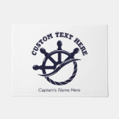 Custom Captain Boat Nautical Gift Deurmat (Voorkant)