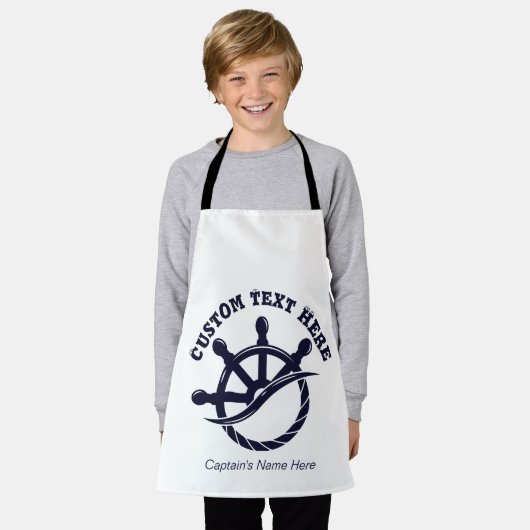 Custom Captain Boat Nautical Gift Schort (Gedragen)