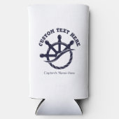 Custom Captain Boat Nautical Gift Seltzer Blikjeskoeler (Voorkant)
