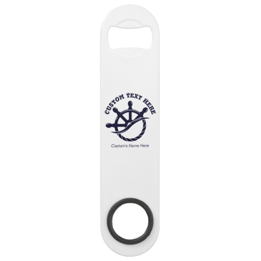 Custom Captain Boat Nautical Gift Speed Flessenopener (Voorkant)