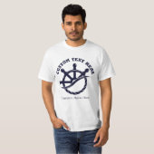 Custom Captain Boat Nautical Gift T-shirt (Voorkant volledig)