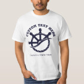 Custom Captain Boat Nautical Gift T-shirt (Voorkant)