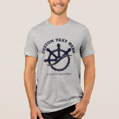 Custom Captain Boat Nautical Gift Tri-Blend Shirt (Voorkant)