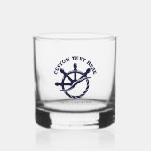Custom Captain Boat Nautical Gift Whisky Glas (Achterkant)