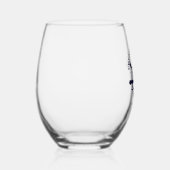 Custom Captain Boat Nautical Gift Wijnglas Zonder Voet (Rechts)