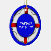 Custom Captain Lifesaver Keramisch Ornament (Rechts)