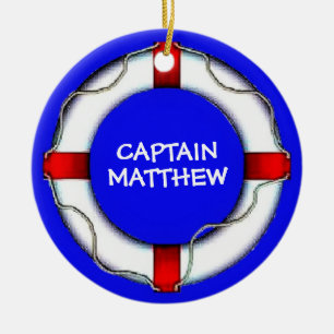 Custom Captain Lifesaver Keramisch Ornament