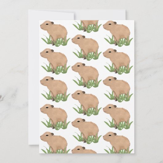 Custom Capy Baby Boy Capybara Pun Baby shower Kaart (Achterkant)