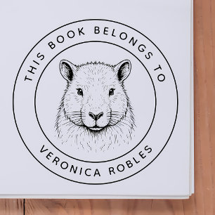 Custom Capybara Dit boek behoort tot de naam van K Zelfinktende Stempel
