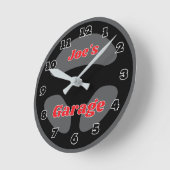 Custom car steering wheel garage wall clock design ronde klok (Hoek)