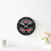 Custom car steering wheel garage wall clock design ronde klok (Huis)