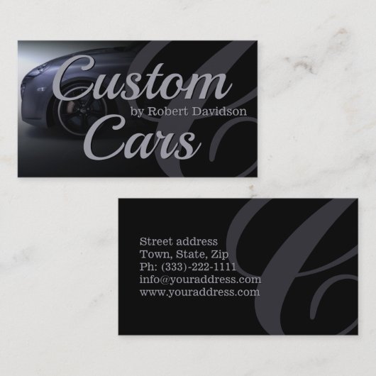 Custom car wrap business card visitekaartje (Voorkant / Achterkant)