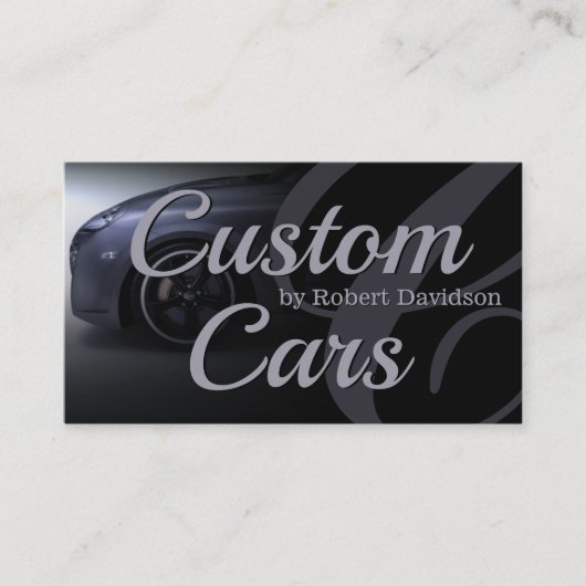 Custom car wrap business card visitekaartje (Voorkant)