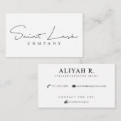 Custom Card Design Saint Lash Company Visitekaartje (Voorkant / Achterkant)