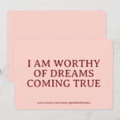 Custom Card for Women – Encouraging Self-Love Gift Feestdagenkaart (Voorkant / Achterkant)