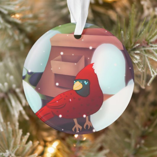 Custom Cardinal Christmas Family Ornament (Boom)