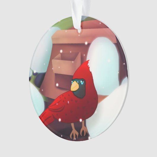 Custom Cardinal Christmas Family Ornament (voorkant)