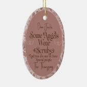 Custom Caregiver blush roze kerst ornament (Rechts)