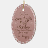 Custom Caregiver blush roze kerst ornament (Links)