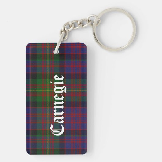 Custom Carnegie Tartan Plaid Sleutelhanger (achterkant)