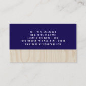 Custom Carpentry & Construction Contractor Visitekaartje (Achterkant)