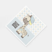 Custom Cartoon Baby Boy Giraffe Paper Napkin Servet (Hoek)