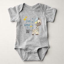 Custom Cartoon Baby Giraffe Baby Bodysuit