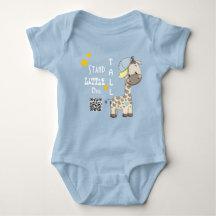 Custom Cartoon Baby Giraffe Baby Bodysuit